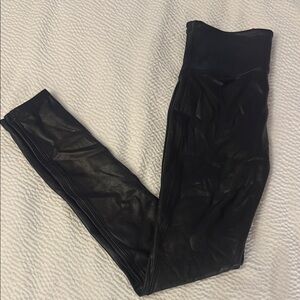 Spanx Black Faux Leather Leggings